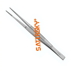 Pinzas Satinsky Thumb Tissue Forceps Taylor de 17 cm, Instrumentos de Microcirugía de Acero Inoxidable, Ergonómicas, Plateadas, Manuales, con Certificación CE - Product Image 1