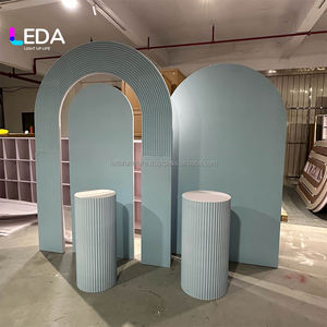 Fondo de PVC Acrílico Azul para Bodas LEDA, Decoración para Arreglos de Boda, Fondo de Pared con Arco para Fiestas - Product Image 4