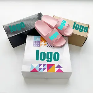 Custom Non Slip female Slides For Women Unisex Blank Customize Slides with custom logo boxes Slipper Spring Multi Colour Sandals