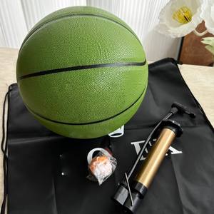 Green Basketball Rubber Bladder Lightweight Bundle Ball Bag Pump Sports Training Basketball Personal Gift Set for Holiday Gifts - Product Image 1