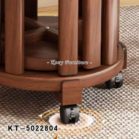 Ensemble table basse et chaises rondes en bois, style luxe léger pour la maison
