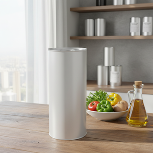Récipient cylindrique en métal de 2 litres de qualité alimentaire récipient d'huile végétale emballage liquide dimensions 105x250mm - Product Image 3
