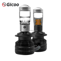 GICOO Mini projecteur LED super lumineux 110W 12V, nouvelle ampoule de phare de voiture, rénovation/amélioration, 6000K, 20000 Lumens, avec ventilateur