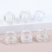 KH016 – Nouvelle boîte ronde transparente pour gloss, baume à lèvres, maquillage permanent, pigment de tatouage, encre, avec bouchon en plastique et pendentif