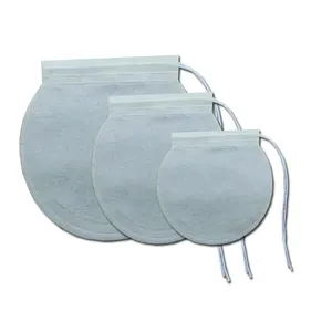 Bolsa de té vacía de papel de filtro redondo respetuoso con el medio ambiente biodegradable de 6cm de diámetro para embalaje
