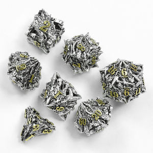 Cadre en alliage de zinc émail solide mdn RPG jeu ensemble dés en métal polyédriques - Product Image 5