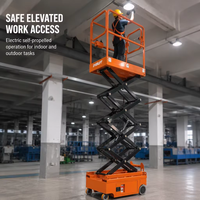 Plateforme de travail élévatrice à ciseaux autopropulsée électrique, plateforme élévatrice 3,9-14m, plateformes de travail en hauteur, plateforme à ciseaux 300kg