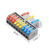 QDF Mini Bornier de raccordement rapide universel compact pour câbles, connecteur de câblage à insertion rapide pour conducteurs