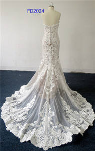 Abito <span class=keywords><strong>da</strong></span> <span class=keywords><strong>sposa</strong></span> con scollo a v a sirena abito <span class=keywords><strong>da</strong></span> <span class=keywords><strong>sposa</strong></span> in pizzo speciale champagne FD2024 - Product Image 3