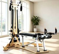 Système d'extension Pilates combiné Pulley Tower pour salle de yoga, studio de Pilates et rééducation