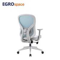 Chaise de bureau ergonomique EGROspace moderne avec support lombaire, pivotante, en maille, pour visiteurs, cadres et personnel