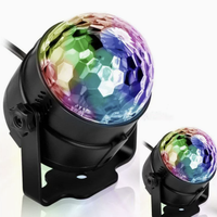 Lumière de boule disco, décorations de fête d'Halloween, intérieur/extérieur, batterie LED, télécommande, rechargeable, mini lumière de scène de danse DJ