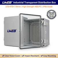 Caja de Distribución Eléctrica Transparente de Acero Inoxidable 300*200*170 con Cierre de Bisagra, Impermeable, Nivel de Protección IP66