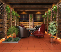 Azulejos rojos respetuosos con el medio ambiente a prueba de humedad 300x300 Azulejos de porcelana antideslizante Baño Restaurante Azulejos de porcelana mate