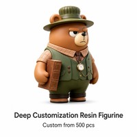 Figurines Artisanales Personnalisées en Boîte Mystère OEM - Classique Chibi Gentleman Explorer Bear, Poupée PVC Haut de Gamme pour Jeu de Rôle, Anime et Film