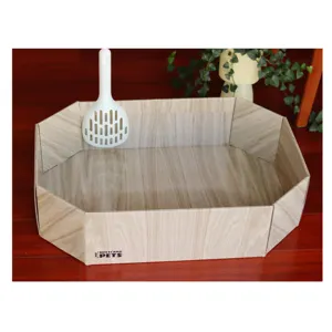meow want glam xl sifting opp cat toliet molded paper disposable cat litter box extra large nonstick litter pan enclosure