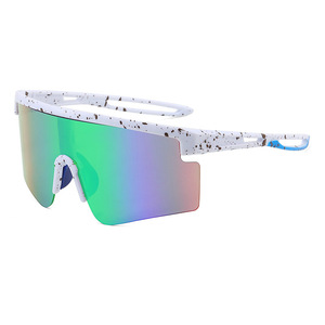 Custom Made Sports Sunglasses For Men <b>White</b> <b>Frame</b> Resin Polarized Lens UV400 Outdoor Cycling Sun Protection - Product Image 1