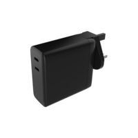 Cargador Rápido GaN de 140w con Diseño Compacto de Bordes Curvos, Doble USB-C, para Teléfono/Reloj/Altavoz Pequeño, etc.