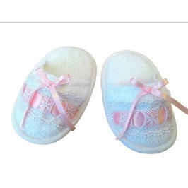 Pantofole per Neonati in Tessuto Rosa - Product Image 1