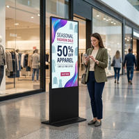 Kiosque interactif LCD sur pied 43/55/65/75/86/98 pouces, affichage numérique 4K Full HD, écran tactile publicitaire, kiosque en libre-service OEM