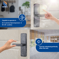 Serrure de porte électronique numérique pour portes en bois et en acier, avec mot de passe et stockage sur carte mémoire, accès au réseau WiFi, serrure intelligente