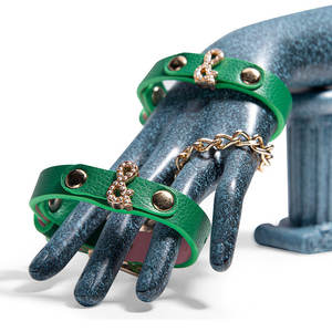 Adult SM Male and Female <b>Handcuffs</b> Props PVC <b>Leather</b> Couple Training Sex Products Tools Toys - Product Image 5