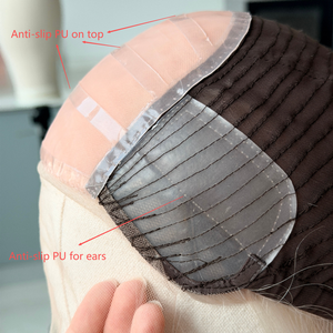Perruque médicale en dentelle Full HD 2026, avec dessus en soie, 100% cheveux humains, ligne de cheveux à nœuds simples, avec silicone antidérapant, teintable, pour femmes souffrant de perte de cheveux - Product Image 4