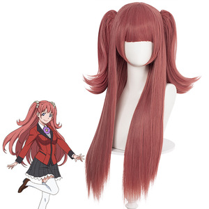 Perruque de cosplay Ainizi Yumemi Yumemite à double queue de cheval synthétique résistante à la chaleur, inspirée de la série <span class=keywords><strong>Kakegurui</strong></span>, pour filles - Product Image 1