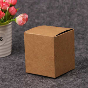 กล่องกระดาษคราฟท์ทรงสี่เหลี่ยมพับได้คุณภาพสูง สไตล์เรโทร ทำมือ สำหรับบรรจุชา เครื่องประดับ สบู่ สีเหลือง ปรับแต่งได้ ใช้ได้หลากหลาย - Product Image 4