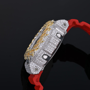 Boîtier de montre DW6900 Iced Out Thorn Design en argent 925 avec moissanite Hip Hop VVS D, accessoires de montre sertis de diamants - Product Image 4