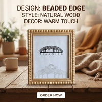 Cadre photo rustique créatif en bois de bouleau naturel avec bordure en bois clair pour salon, chambre à coucher, table