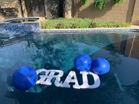 Lettres flottantes gonflables personnalisées 2026 en mousse EVA imperméable pour piscine, idéales pour la décoration de mariages et les fêtes de remise des diplômes