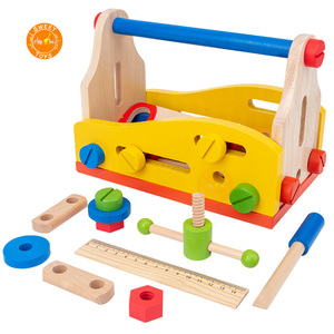 Banc de travail en <span class=keywords><strong>bois</strong></span> pour enfants en gros, boîte de démontage, boîte à outils simulée avec accessoires, ensemble de jeu, jouet cadeau pour bébé - Product Image 1