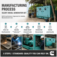 Générateur diesel Cummins Weichai 150 Kva, silencieux, usage industriel, triphasé, 60 Hz, démarrage à distance, type mobile, ATS, efficacité de 100 %