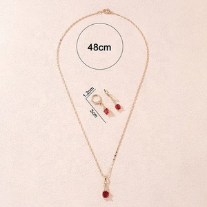Parures de bijoux en or laminé 18 carats pour femmes, avec zircon américain, style mode, pour mariage, vente en gros - Product Image 4