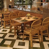 Ensemble de table et chaises de salle à manger en bois modulaire OEM ODM pour restaurant commercial, bar, cafétéria, traiteur, café, banquet