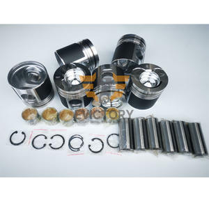 Para DOOSAN DAEWOO D1146 D1146T, kit de reconstrucción de, cojinete de revestimiento de junta de anillo de pistón + 12 Uds valles + asientos de válvula - Product Image 4