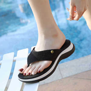 Nouvelle conception, prix bas, sandales compensées pour femmes en gros, rehaussent la taille, sandales de plage, antidérapantes, respirantes, souples, tendance - Product Image 4