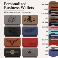 Lasergravierbare Kunstleder-Dreifachbrieftasche, Maßgefertigte Herren-Dreifach-Lederbrieftasche mit Druckknopf und Mehreren Kartenfächern
