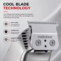 Tondeuse à barbe professionnelle Madeshow M11, électrique, à piles, rechargeable par USB, entièrement en métal, pour hommes.