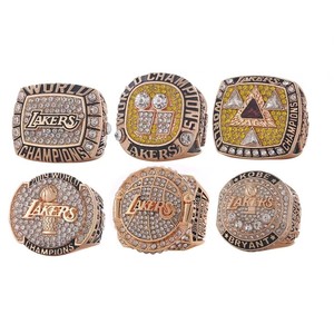 Juego de Anillos de Campeonato de los Lakers, Réplica de Joyería de Kobe Bryant de 6 Piezas, Regalo para Fanáticos del Baloncesto - Product Image 1