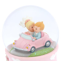 Cadeaux personnalisés Boule d'eau musicale en résine pour amoureux de l'enfance Boule de cristal avec 100mm