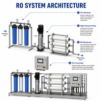 Système de purification d'eau par osmose inverse industrielle pour l'eau potable commerciale et le traitement des eaux de procédé