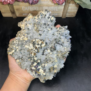 Commercio all'ingrosso pietra preziosa grezza artigianato di cristallo <span class=keywords><strong>pirite</strong></span> e quarzo simbiotico esemplare per <span class=keywords><strong>la</strong></span> decorazione - Product Image 5