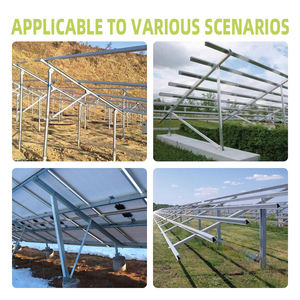 Estructura de acero pesado popular Sistema de montaje en Tierra solar Rack Servicios de procesamiento de corte personalizado Montaje en tierra de panel solar - Product Image 5
