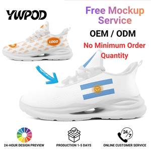 Chaussures de sport à lacets personnalisées <span class=keywords><strong>avec</strong></span> nom d'équipe imprimé sur demande, fabrication directe usine, OEM ODM, baskets personnalisées pour fans FN079-26027048-4 - Product Image 1