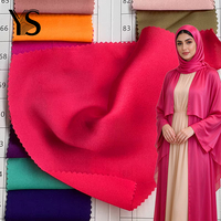Tissu en satin de polyester brillant et fluide pour hijab musulman