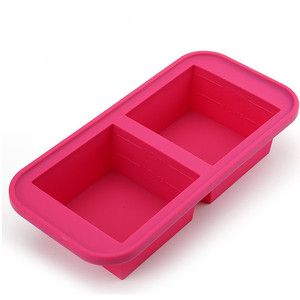 Thiết kế mới súp nước sốt nước dùng còn lại Silicone lớn đóng băng thực phẩm <span class=keywords><strong>Ice</strong></span> <span class=keywords><strong>Cube</strong></span> khay container súp khuôn với nắp - Product Image 5