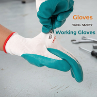 Gants de travail en nitrile à logo personnalisé, adhérence ferme, flexibles et respirants pour la construction, le transport