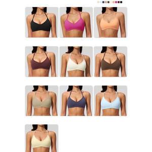 Conjunto Deportivo de Lujo para Mujer con Logotipo Personalizado, Top Halter sin Espalda y Leggings de Cintura Alta, para Gimnasio y <span class=keywords><strong>Pilates</strong></span> - Product Image 2